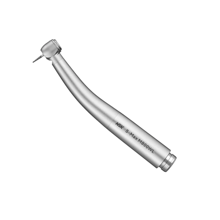 NSK S-Max M800WL je premium dentalna zračna turbina s malom glavom i svjetlom. Namijenjena je za priključak na W&H® Roto Quick kuplung