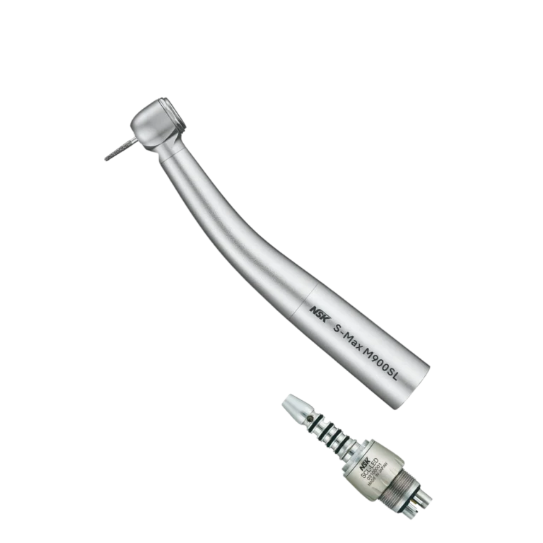 NSK S-Max M800SL je premium dentalna zračna turbina s malom glavom i svjetlom. Namijenjena je za priključak na Sirona® kuplung